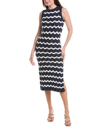 &Isla Freya Wave Pointelle Stripe Dress