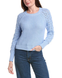 &Isla Daniela Pointelle Sleeve Top