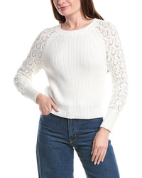 &Isla Daniela Pointelle Sleeve Top