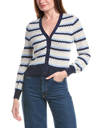 &Isla Ayla Pointelle Stripe Cardigan