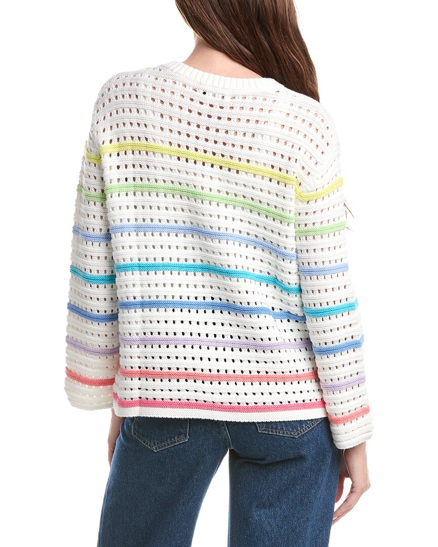 &Isla Effie Pointelle Stripe Beach Top