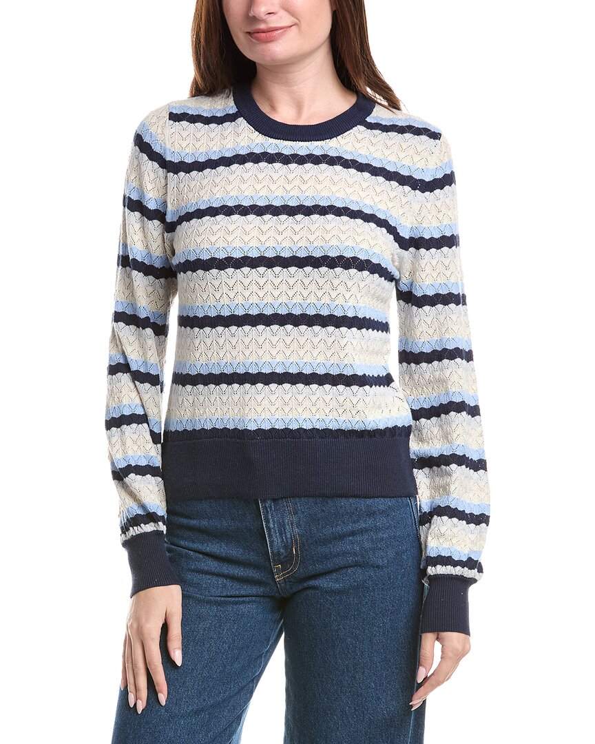 &Isla &Isla Alaina Pointelle Stripe Top