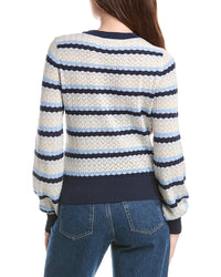 &Isla &Isla Alaina Pointelle Stripe Top
