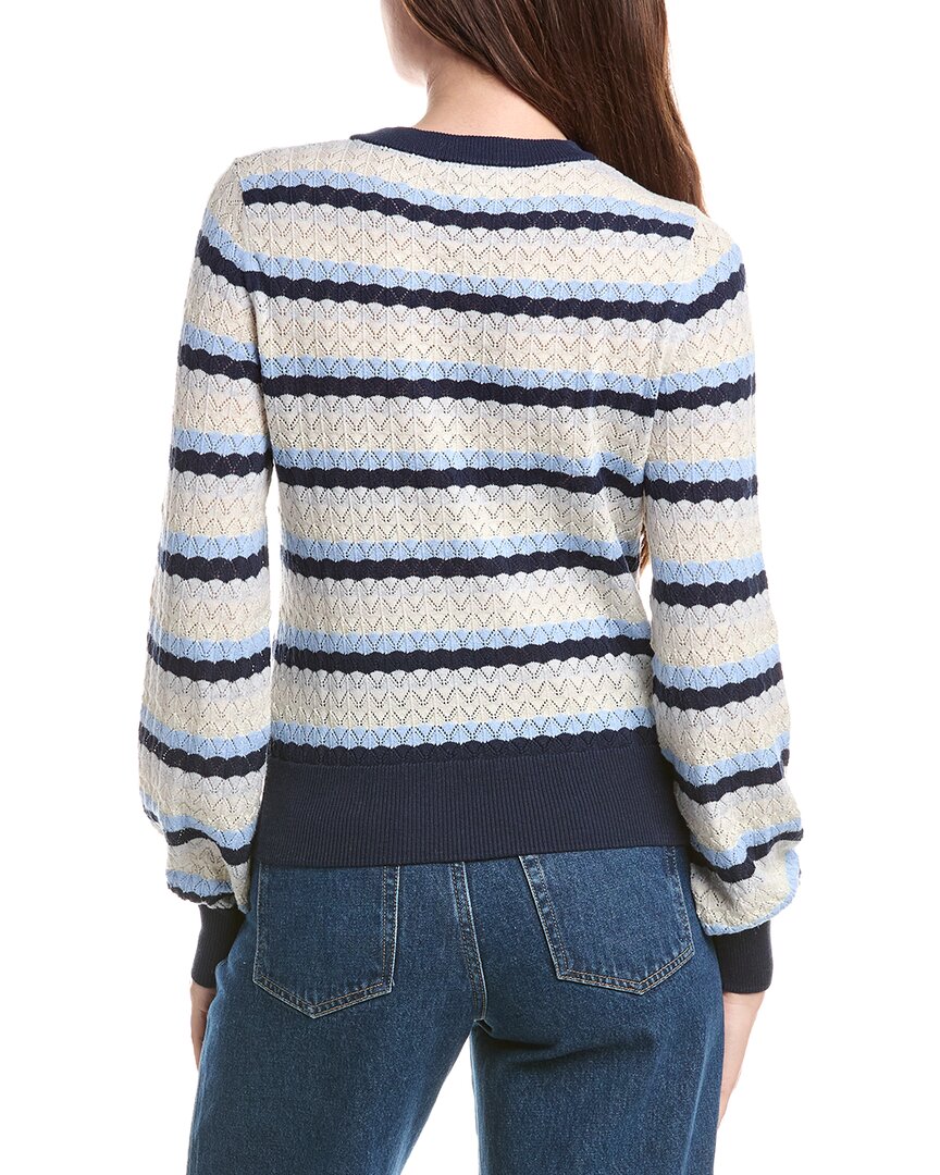 &Isla &Isla Alaina Pointelle Stripe Top