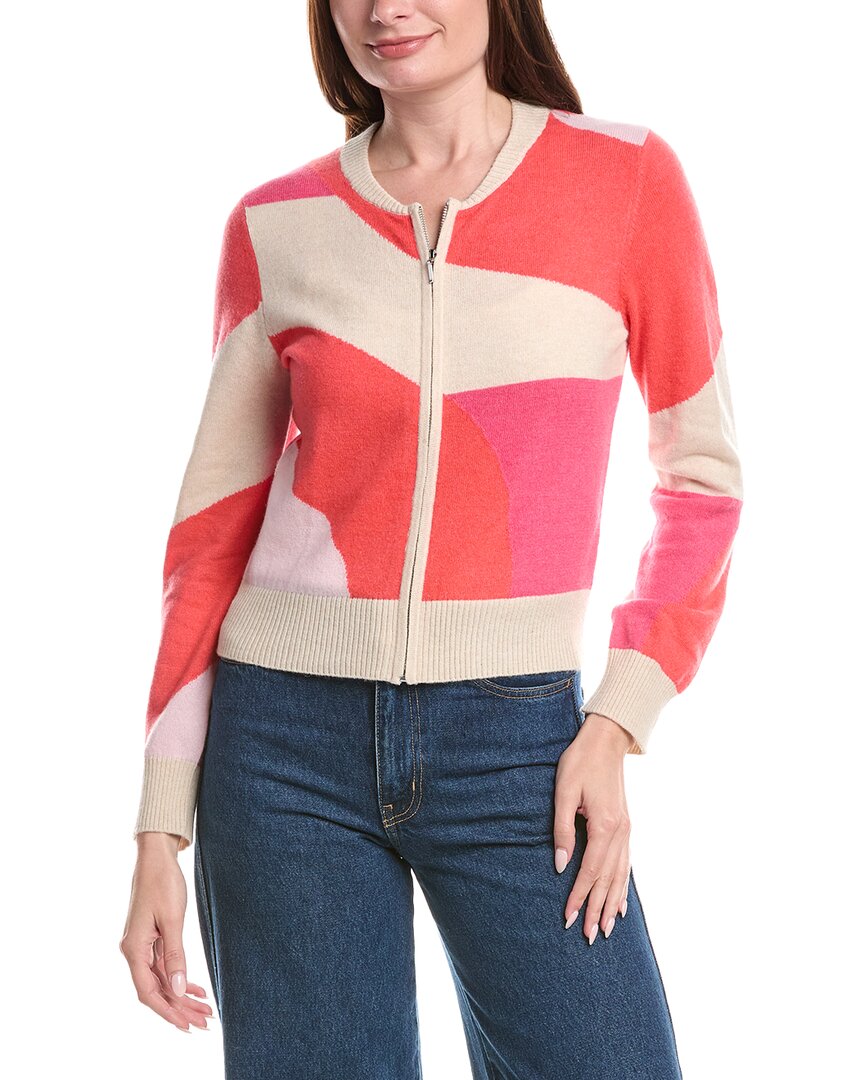 &Isla &Isla Kali Geo Intarsia Cashmere Bomber Jacket