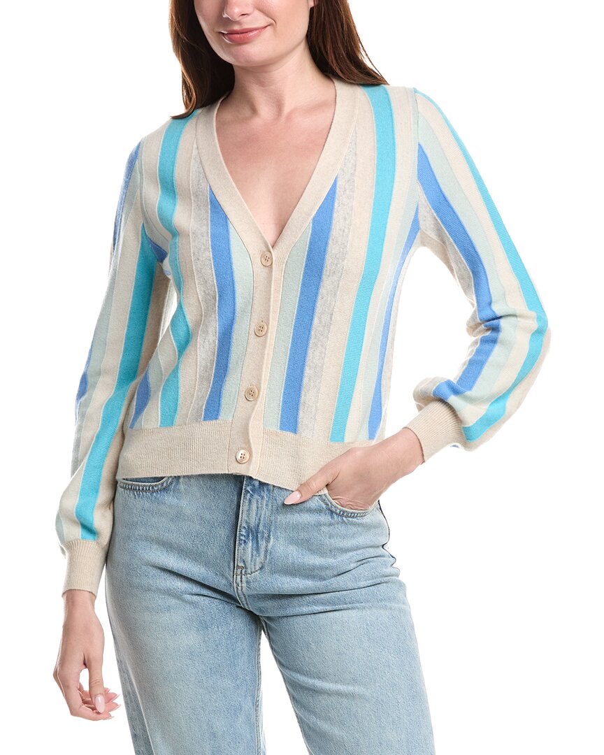 &Isla Kayla Vertical Stripe Cashmere Cardigan