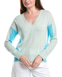 &Isla June Colorblock Cashmere Top