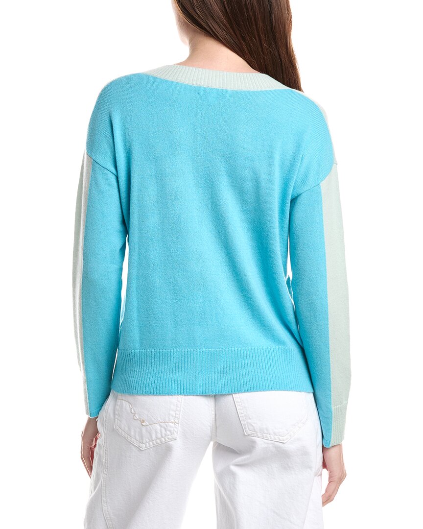 &Isla June Colorblock Cashmere Top