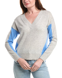&Isla June Colorblock Cashmere Top