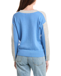 &Isla June Colorblock Cashmere Top