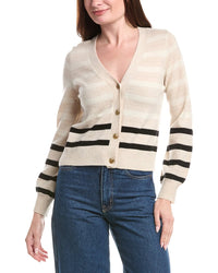 &Isla Karla Stripe Cashmere Cardigan