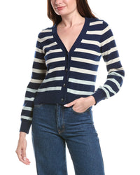 &Isla Karla Stripe Cashmere Cardigan