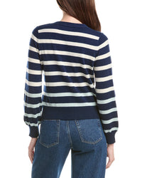 &Isla Karla Stripe Cashmere Cardigan