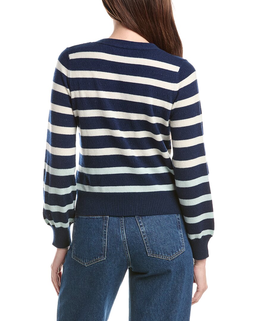 &Isla Karla Stripe Cashmere Cardigan