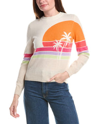 &Isla Joy Palm Sunset Cashmere Top