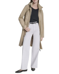 Dkny Cinch Waist Rain Jacket