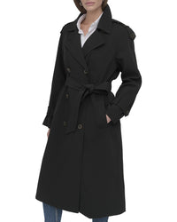 Dkny Double-Breasted Rain Trench Coat