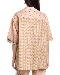 Palm Angels Print Linen-Blend Shirt