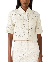 Steve Madden Blu Eyelet Jacket