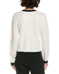 Cece Flower Button V-Neck Cardigan