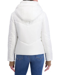 Kensie Mixed Quilt Puffer Jacket
