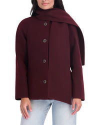 Kensie Kensie Scarf Neck Coat