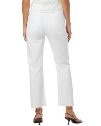 Hudson Jeans Jade Torn White Straight Crop Jean