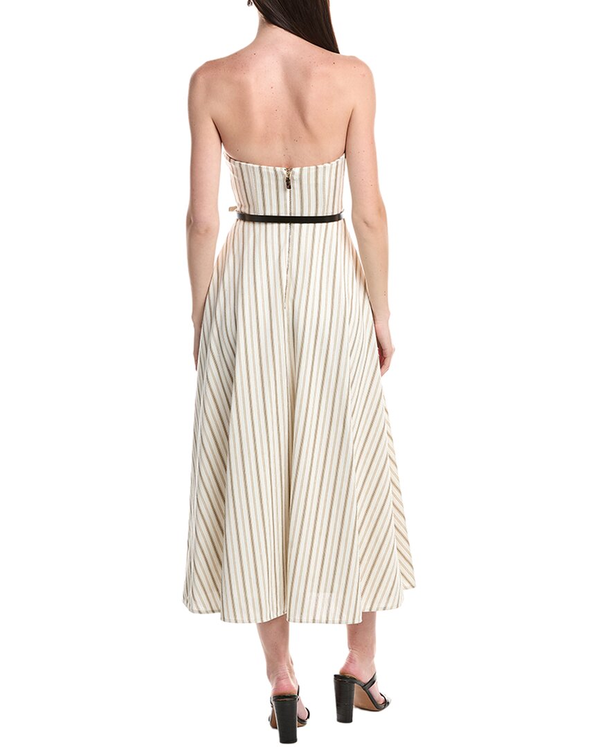 Max Mara Fervida Jersey Linen-Blend Midi Dress