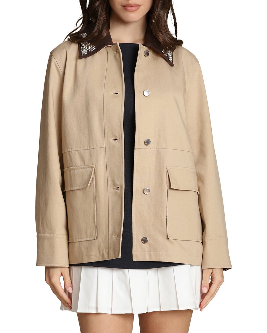 Avec Les Filles Embellished Collar Barn Jacket