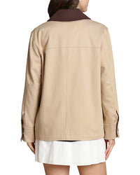 Avec Les Filles Embellished Collar Barn Jacket