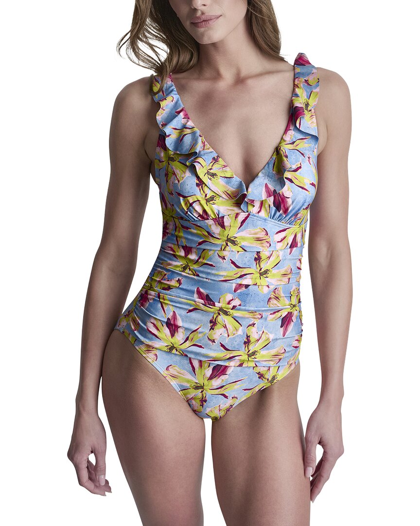 DKNY Dkny Ruffle Plunge Swimsuit