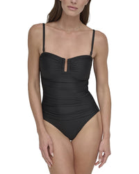 DKNY Dkny Shirred Bandeau Swimsuit