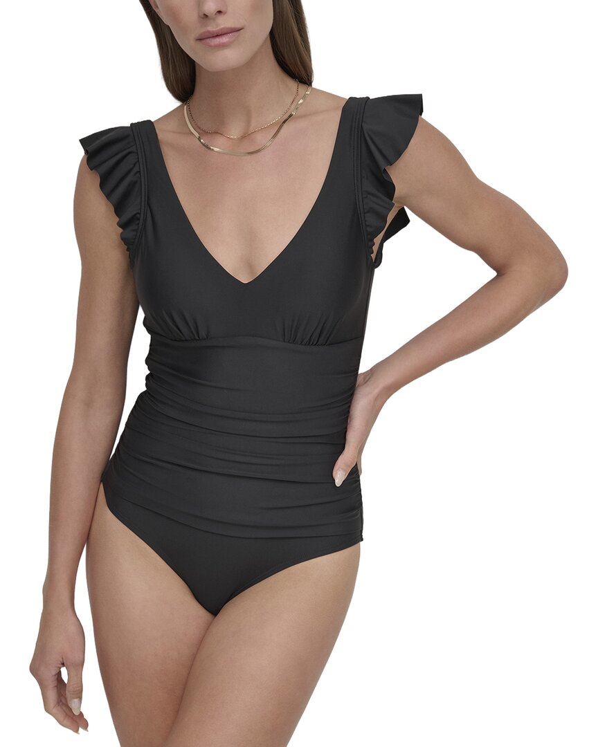 DKNY Dkny Ruffle Sleeve Swimsuit