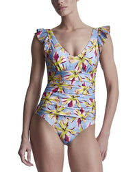 DKNY Dkny Ruffle Sleeve Swimsuit