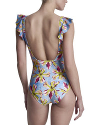 DKNY Dkny Ruffle Sleeve Swimsuit