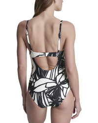 DKNY Dkny Keyhole Twist Swimsuit With Open Back