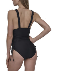 DKNY Dkny Plunge Swimsuit With Side Tie