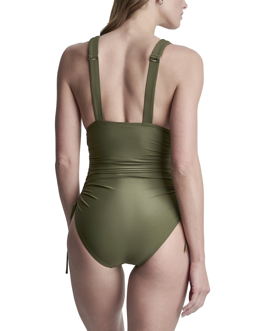 DKNY Dkny Plunge Swimsuit With Side Tie