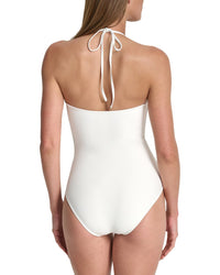 DKNY Dkny Halter Swimsuit With Jewel Box