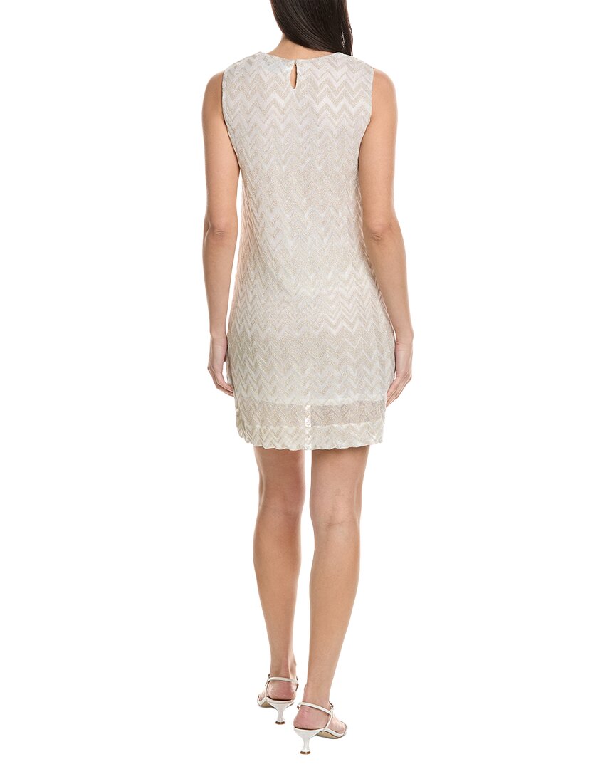 M Missoni Metallic Zigzag Print Shift Dress
