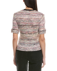 M Missoni Zig Zag Patterned Cropped Knit Top
