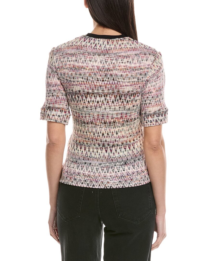 M Missoni Zig Zag Patterned Cropped Knit Top