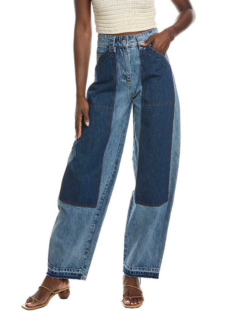 Co Denim Patchwork Straight Leg Pant