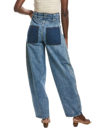 Co Denim Patchwork Straight Leg Pant