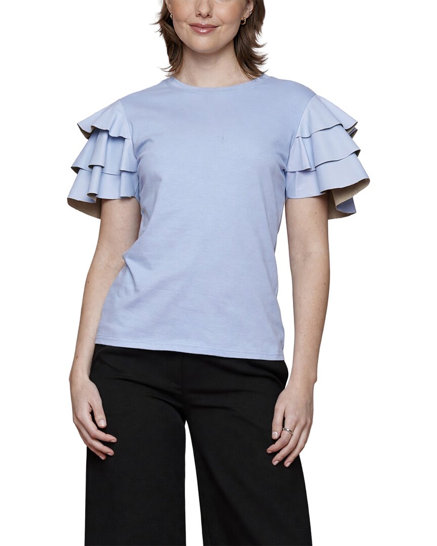 Why Dress Faux Leather Ruffle Top