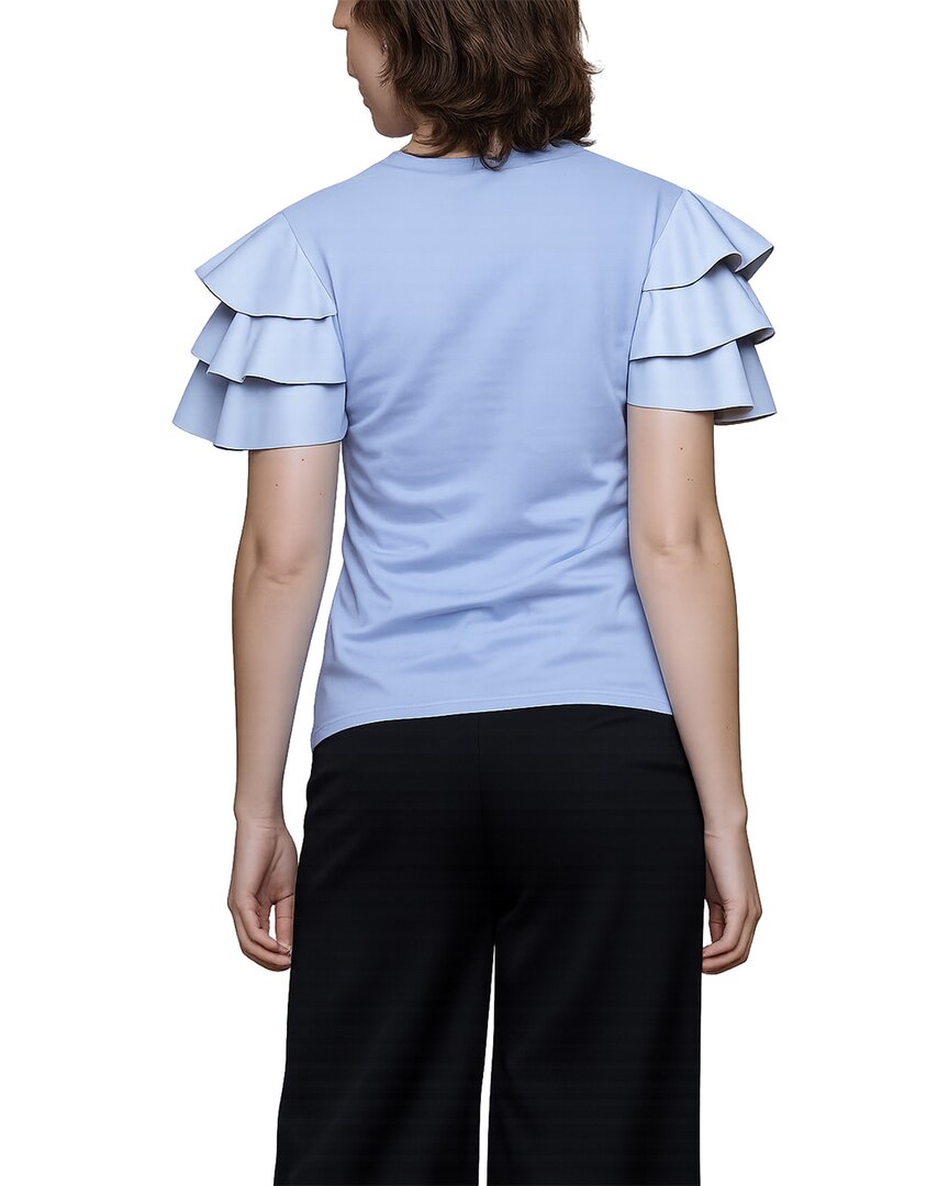 Why Dress Faux Leather Ruffle Top