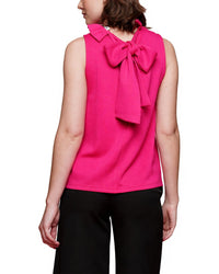 Why Dress Ruffle Neck Bow Back Top