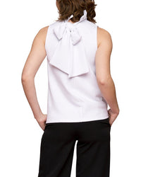 Why Dress Ruffle Neck Bow Back Top