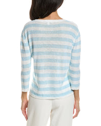 Forte Forte Beach Stripe V-Neck Linen Sweater
