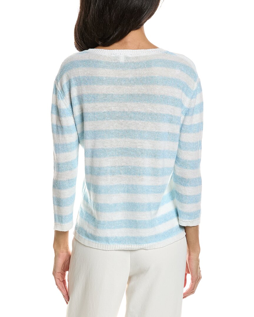 Forte Forte Beach Stripe V-Neck Linen Sweater